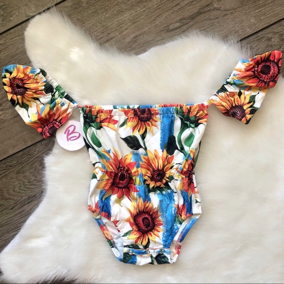 Other - Baby Girl Boutique Sunflower Romper